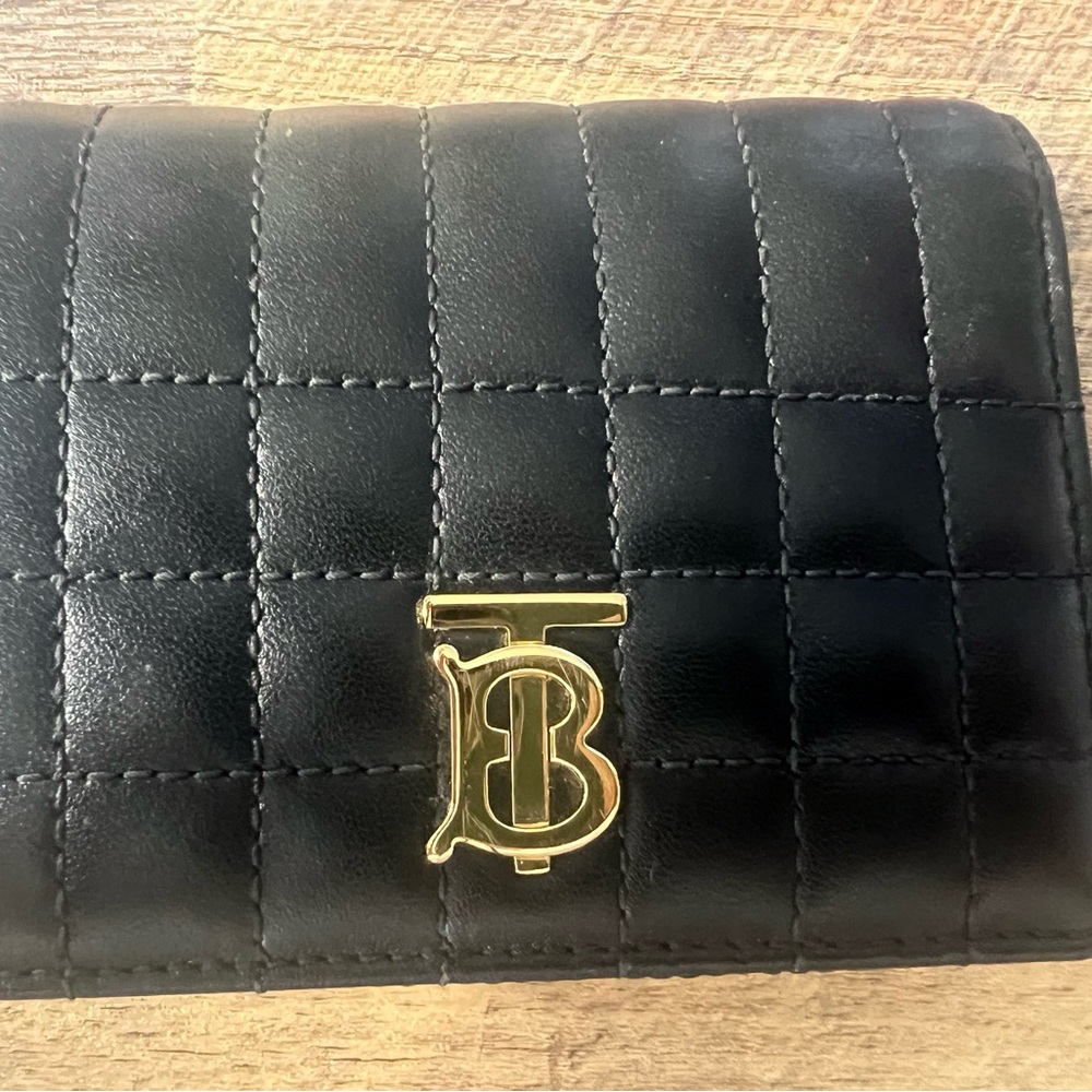 Burberry Quilted Leather Small Lola Folding Wallet